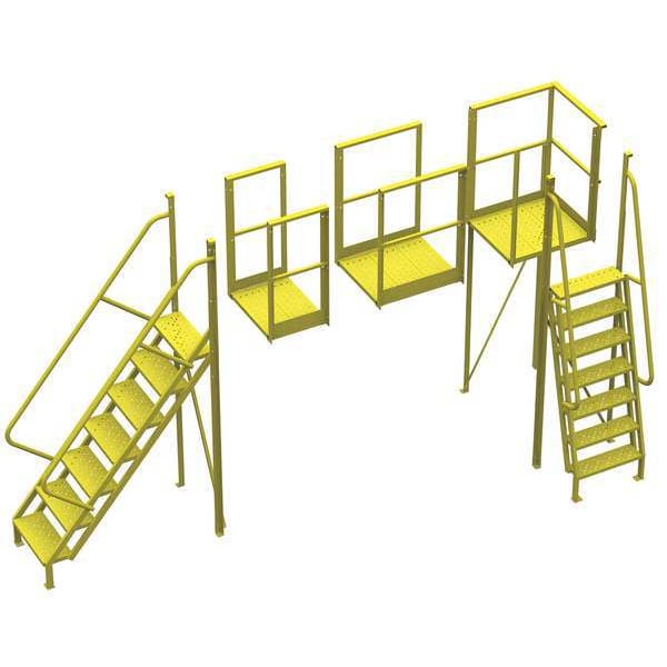 102 in Ladder, Steel, 6 Steps, Yellow Powder Coated Finish