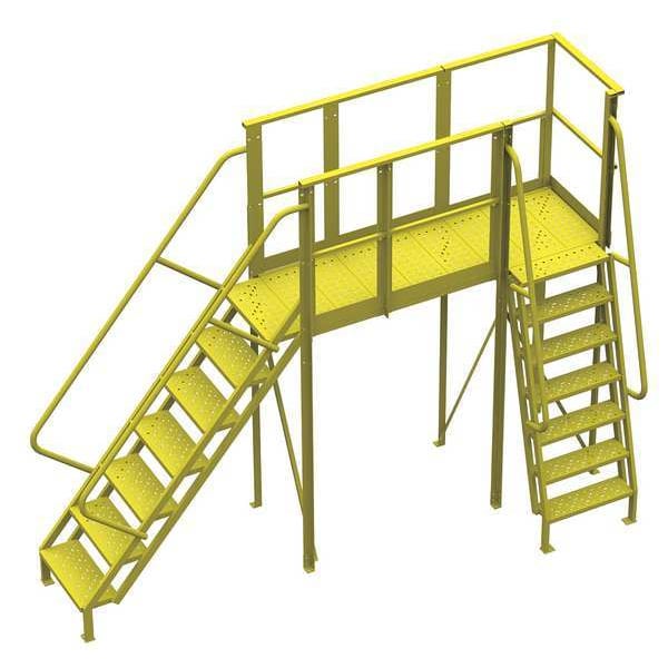 102 in Ladder, Steel, 6 Steps, Yellow Powder Coated Finish