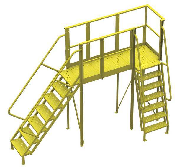 102 in Ladder, Steel, 6 Steps, Yellow Powder Coated Finish