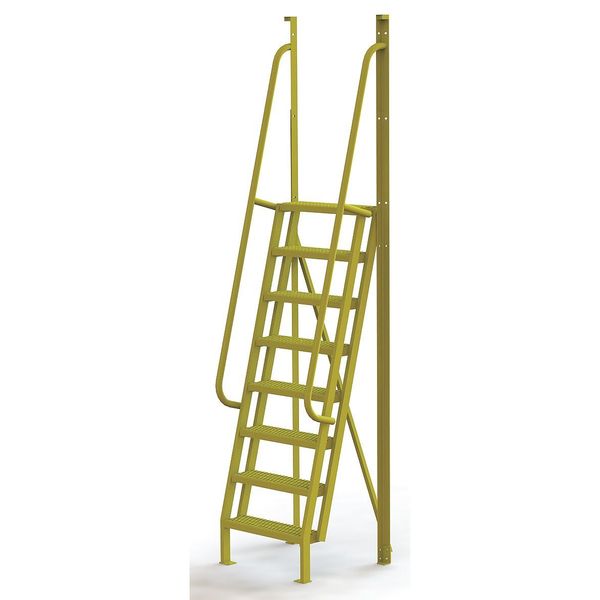 122 in Ladder, Steel, 8 Steps, Yellow Powder Coated Finish