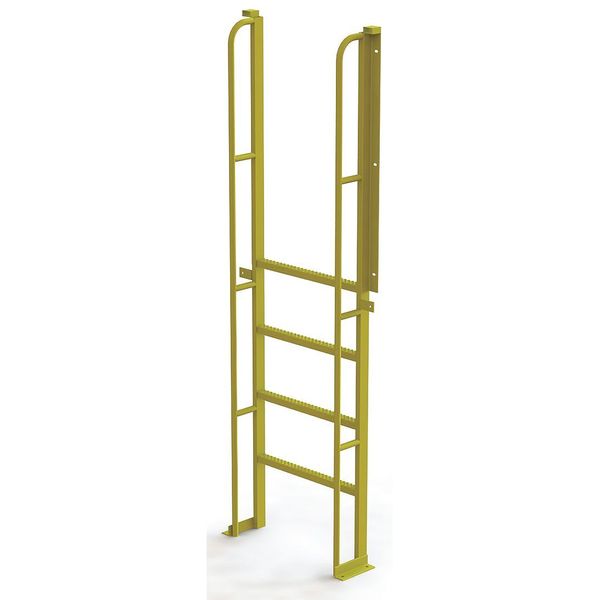 92 in Ladder, Steel, 5 Steps, Yellow Powder Coated Finish