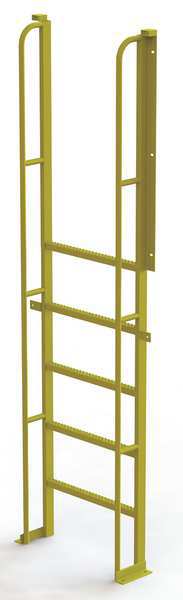 102 in Ladder, Steel, 6 Steps, Yellow Powder Coated Finish