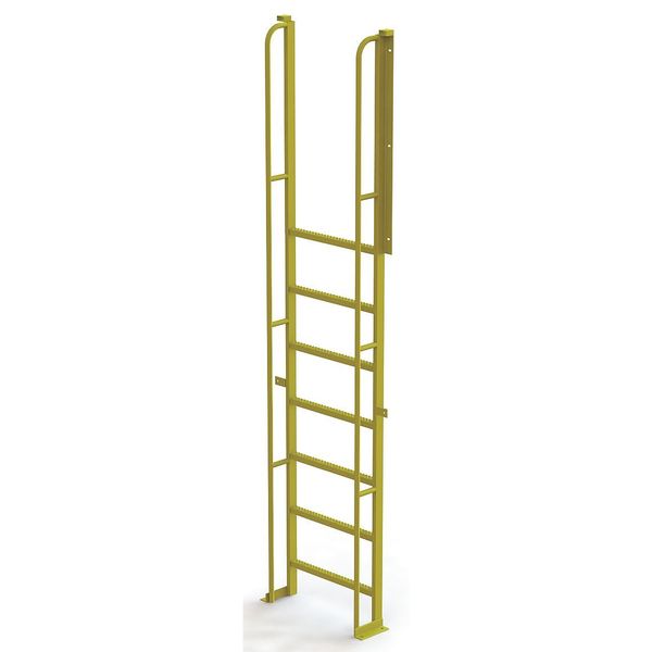 122 in Ladder, Steel, 8 Steps, Yellow Powder Coated Finish