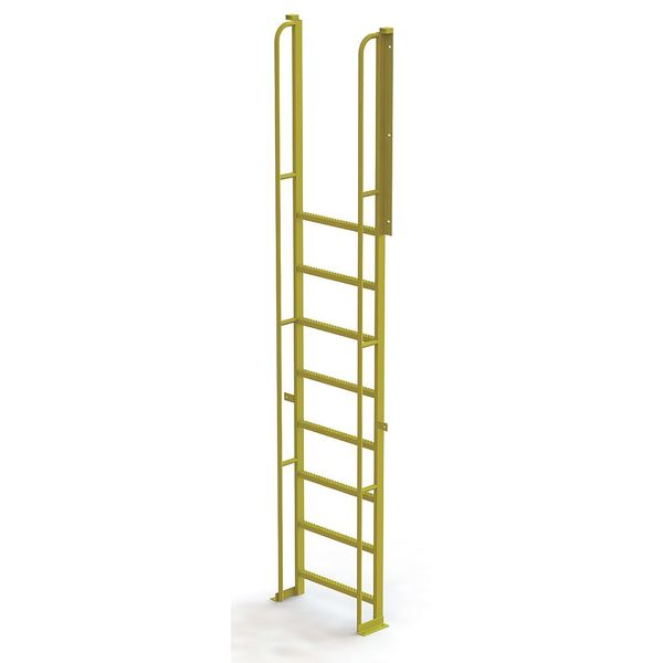 132 in Ladder, Steel, 9 Steps, Yellow Powder Coated Finish