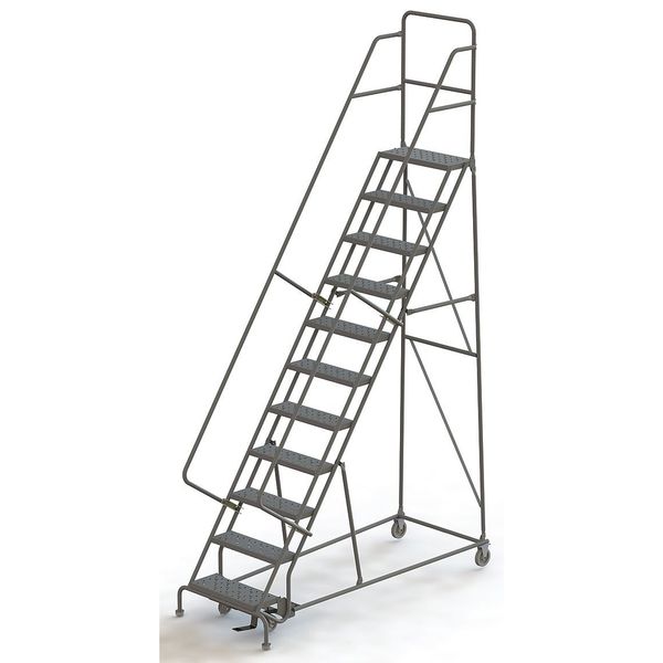146 in H Steel Rolling Ladder, 11 Steps