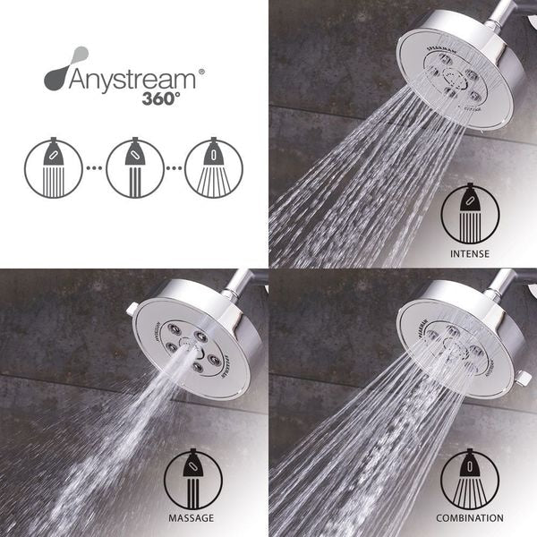 wall, Shower Head, Polished Chrome, Wall