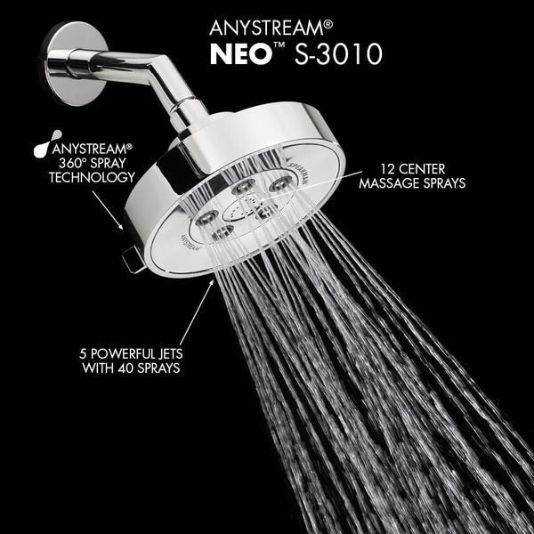 wall, Shower Head, Polished Chrome, Wall