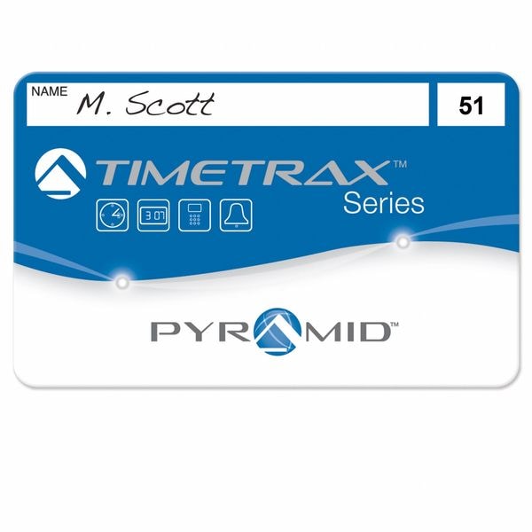 Swipe Card, Blue/White, PK50