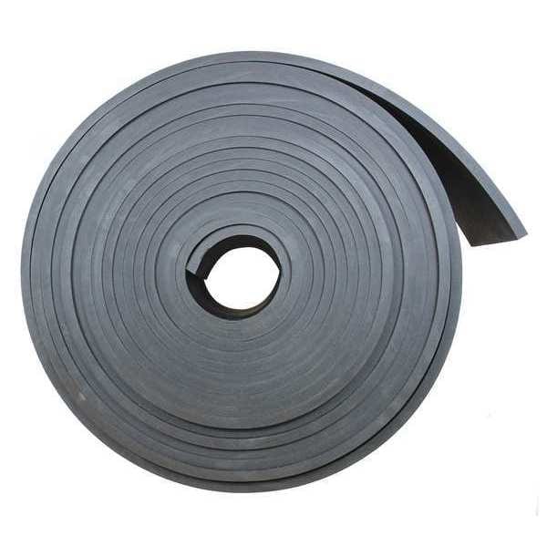 Rubber, SBR, 1/2 Th x 12 In W, 50 Ft, Black
