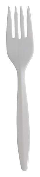 Wrapped Disposable Fork, White, Medium Weight, PK1000