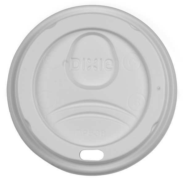 Lid for 8 oz. Hot Cup, Dome, Sip Through, White, Pk1000