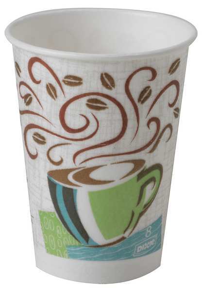 Disposable Hot cup 8 oz. White, Paper, Pk500