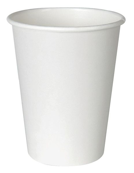 Disposable Hot cup 8 oz. White, Paper, Pk1000