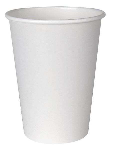 Disposable Hot cup 12 oz. White, Paper, Pk1000