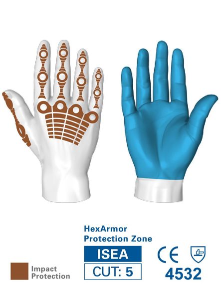 Cut Resistant Impact Gloves, A8 Cut Level, Uncoated, M, 1 PR