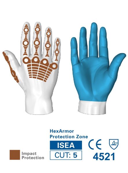 Hi-Vis Cut Resistant Impact Gloves, A8 Cut Level, Uncoated, L, 1 PR