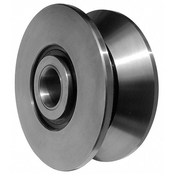 Track Roller, Yoke, Dia 2-3/4 In., V-Groove