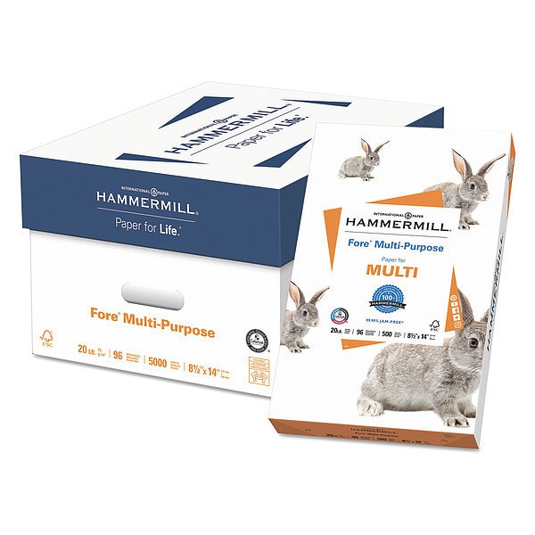 Multi Paper, 8-1/2 x 14 In, White, PK500