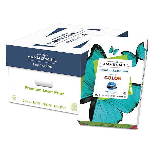 Laser Paper, 8-1/2 x 14 In, White, PK500