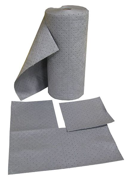 Sorbents, 35 gal/pk, Universal Absorbed, Gray, Polypropylene