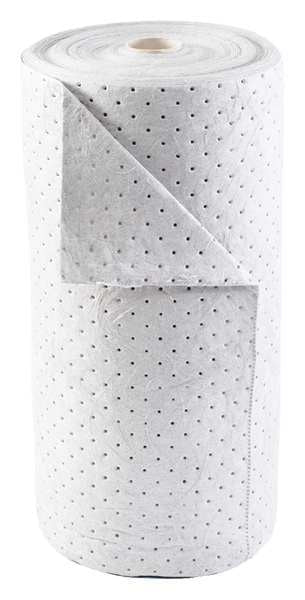 Sorbents, 38 gal/pk, Oil Absorbed, White, Polypropylene