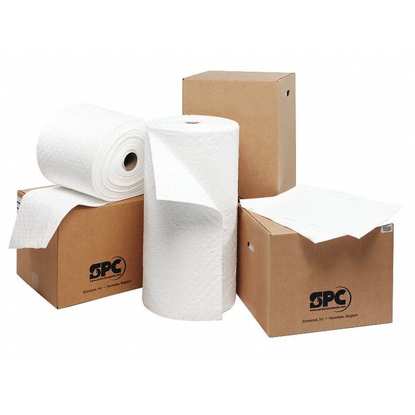 Sorbents, 26 gal/pk, 66 oz/pad, Oil Absorbed, White, Polypropylene, 50 PK
