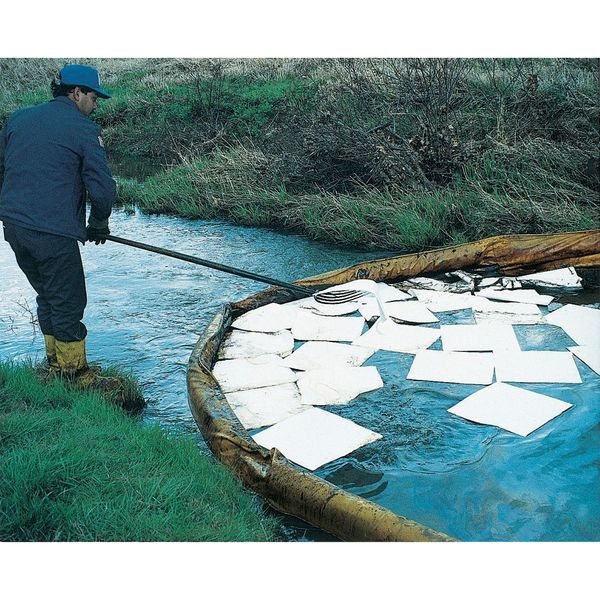 Sorbents, 44 gal. Oil Absorbed, White, Polypropylene
