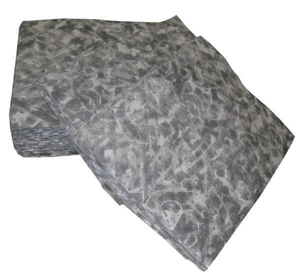 Sorbents, 28 gal/pk, 0.28 gal/pad, Universal Absorbed, Gray Camouflage, Polypropylene, 100 PK