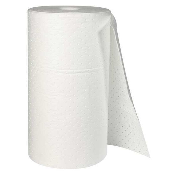 Sorbents, 12.5 gal. Oil Absorbed, White, Polypropylene