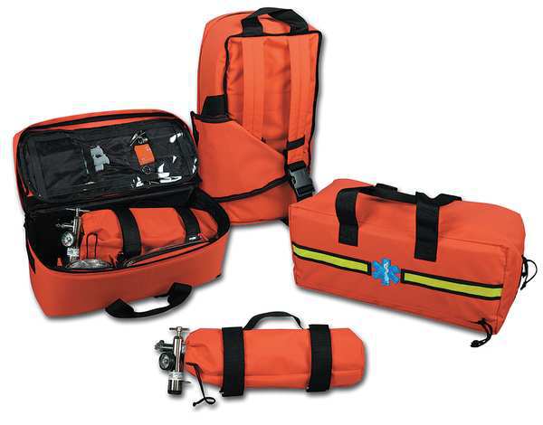 Airway Trauma Response Bag, 1000 Denier Nylon, Orange, 9 in Height