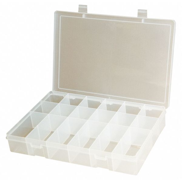 Compartment Box with 18 compartments, Plastic, 1-3/4