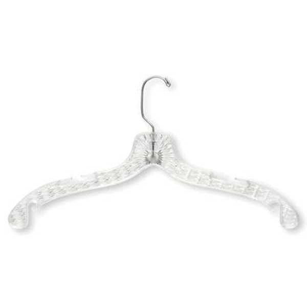 Crystal Cut Dress Hanger, Clear, PK8