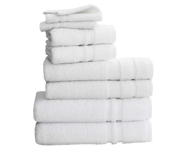 Bath Towel, 24 x 48 In, White, PK12