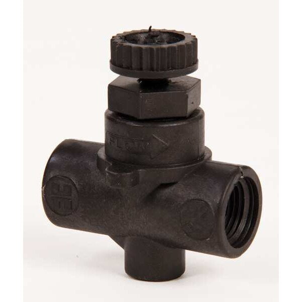 Needle Valve, Straight, PP/FPM, 1/2