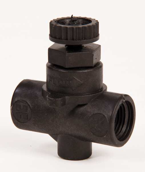 Needle Valve, Straight, PP/FPM, 3/8