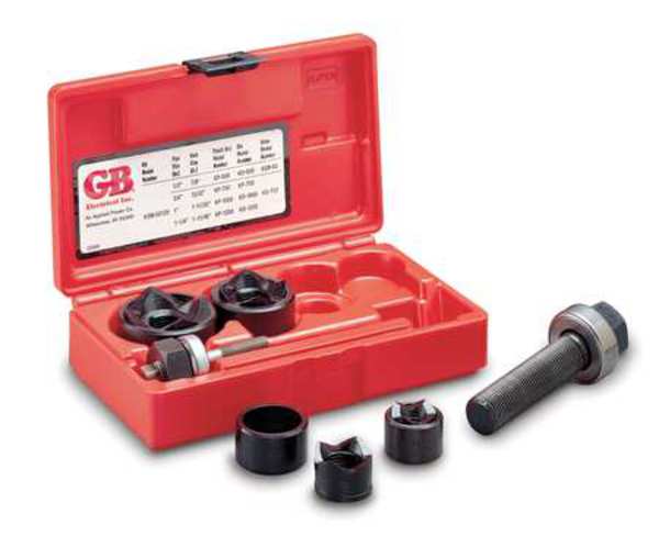 4 Piece Knockout Punch Driver Set, 10 ga.
