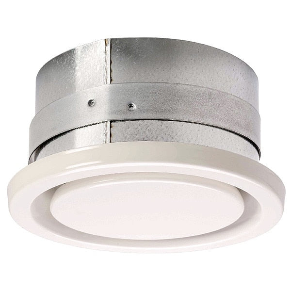 Exhaust Grille, Metal, White, 4 In. Dia.