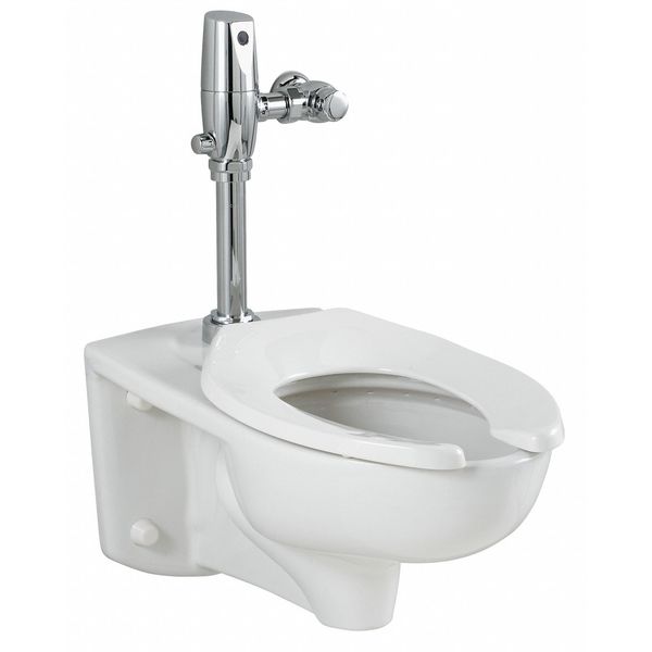 Toilet Bowl, 1.28 to 1.6 gpf, Flushometer, Wall Mount, Elongated, White