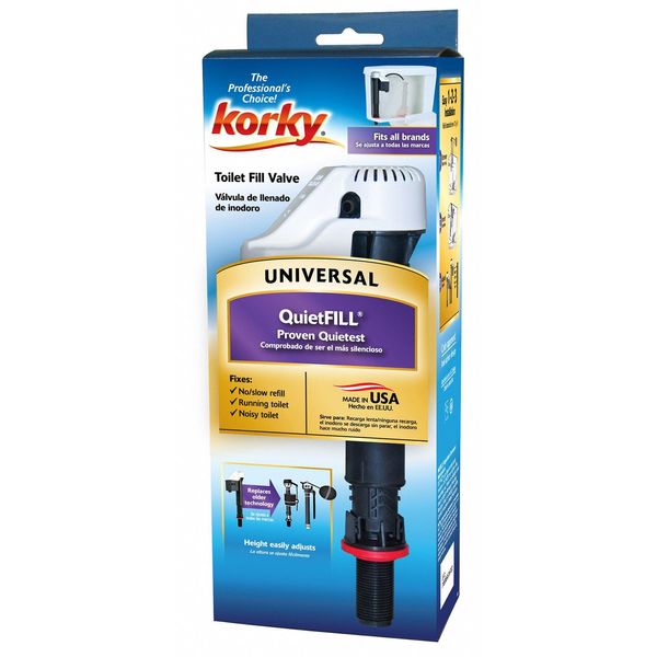 Fill Valve, Plastic, White/Black