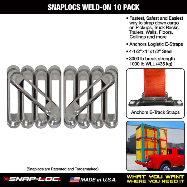 E-Strap Anchor, Weld-On, PK10