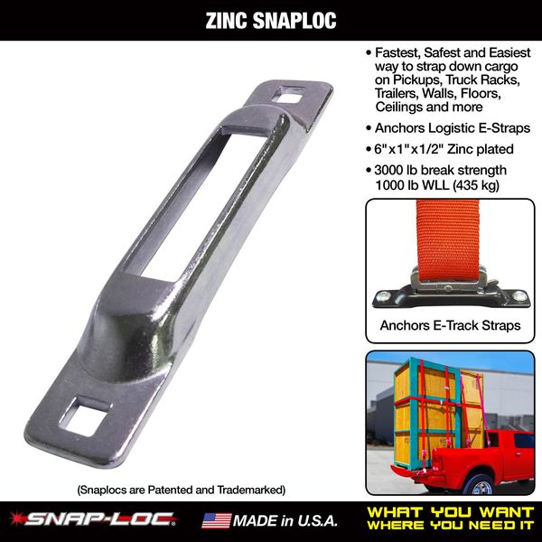 Logistic Strap Anchor, Steel, 1000 lb.