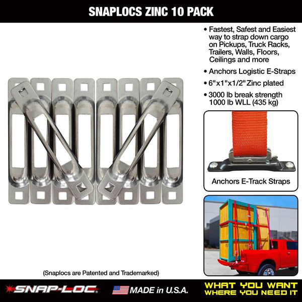 E-Strap Anchor, 3000 lb.WLL, PK10