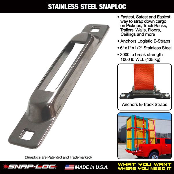 Logistic Strap Anchor, Steel, 1000 lb.