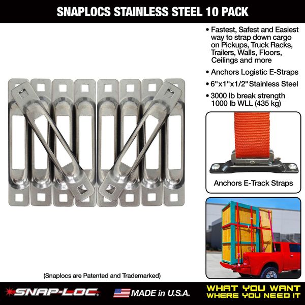 E-Strap Anchor, 3000 lb.WLL, PK10