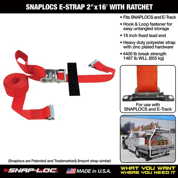 Logistic Ratchet Strap, 16 ft., 1467 lb.