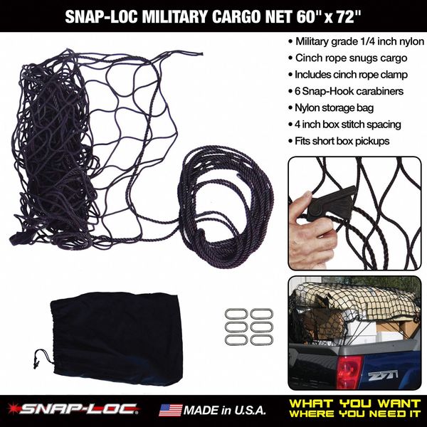 Cargo Net, Military Grade, Nylon, 62 x 72in