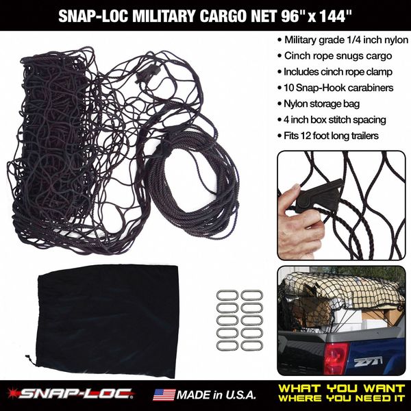 Cargo Net, Military Grade, Nylon, 96x144in