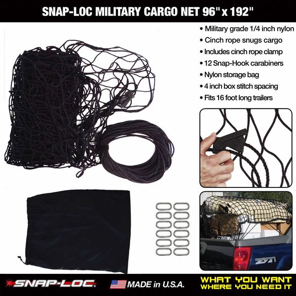 Cargo Net, Military Grade, Nylon, 96x192in