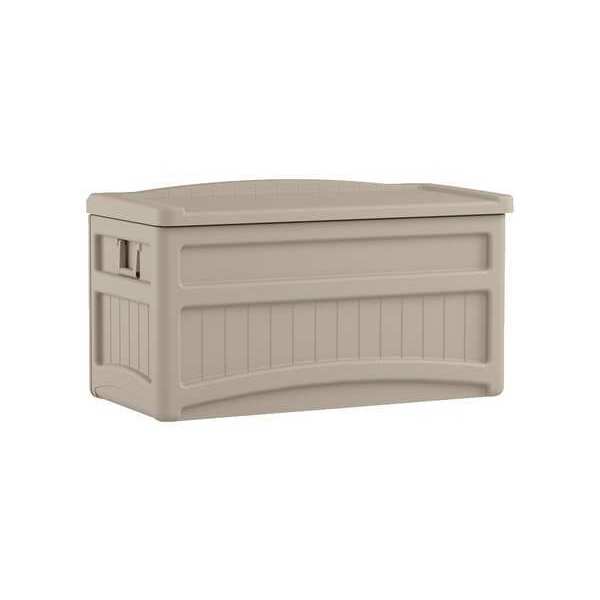 73 gal Resin Deck Box With Seat, Light Taupe