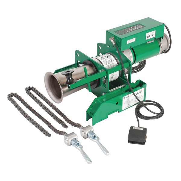 Cable Puller, 8000 lb, 120V, w/Chain Mount